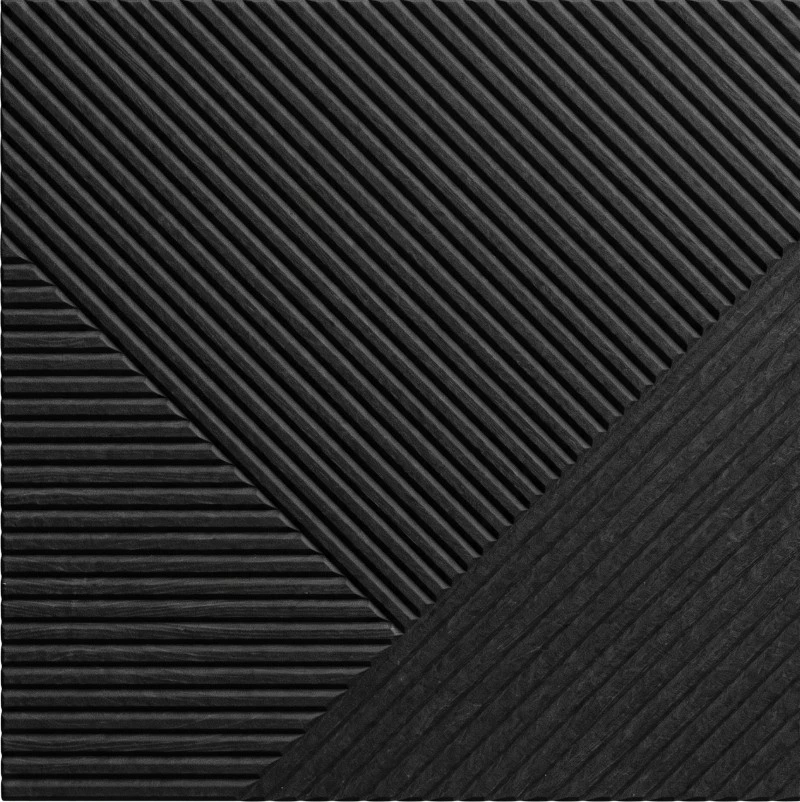 Wonear 3D UV-nyomtatott barázdált PET faszén ében panel